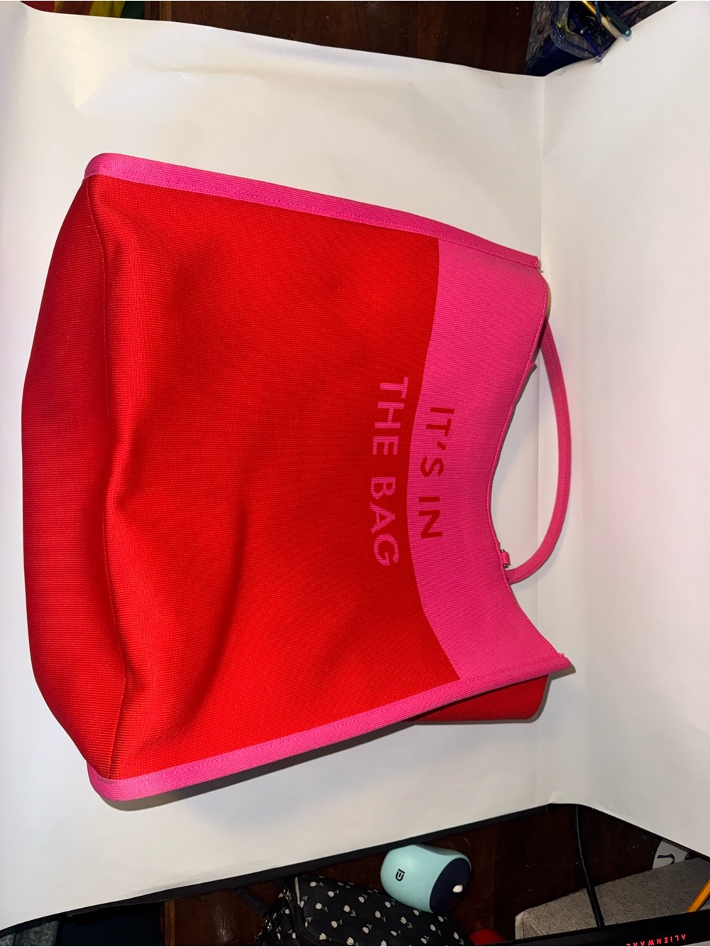 Kate Spade | Target Bright Pink & Red Tote Bag - "It's In The Bag"